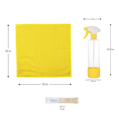 Solve™ Bottle, Cleaning Packets, & Cloth Cleaning Cloth Kit - Smart Design® 37
