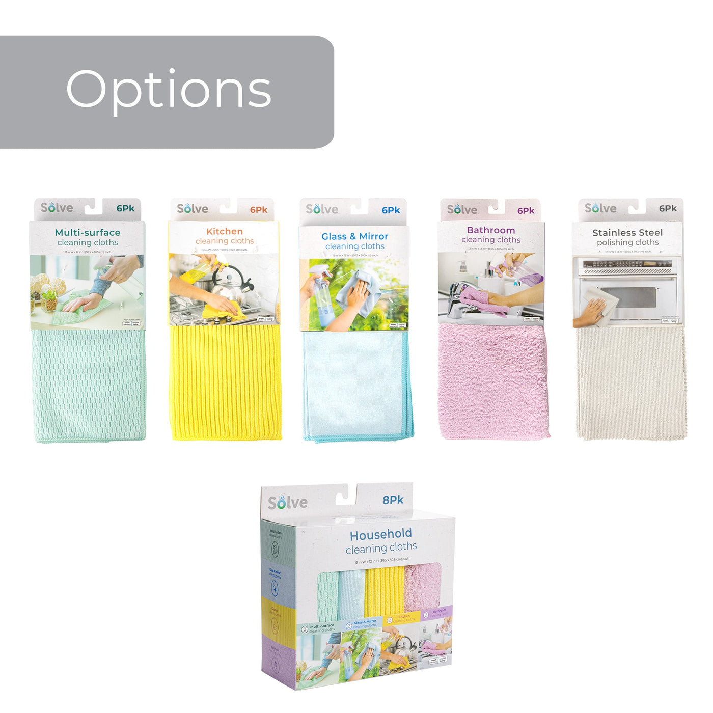 Solve Kitchen Cleaning Cloths – Set of 6 - Smart Design® 5