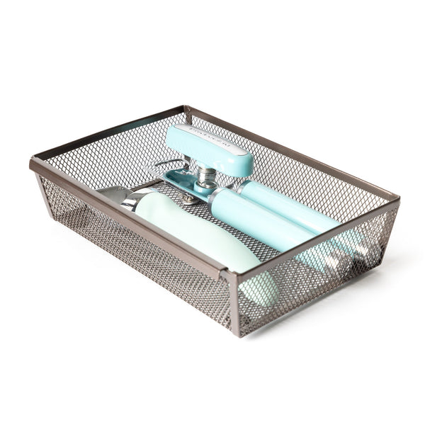 Steel Mesh Drawer Organizer with Interlocking Ends – 9" x 6" - Smart Design® 9