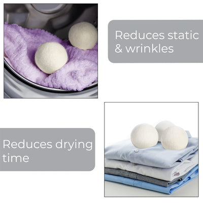 Wool Dryer Balls - Natural Eco Fabric Softener - Eliminates Wrinkles & Reduces Static (6 Pack) - Smart Design® 4
