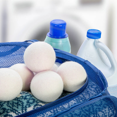 Wool Dryer Balls - Natural Eco Fabric Softener - Eliminates Wrinkles & Reduces Static (6 Pack) - Smart Design® 2