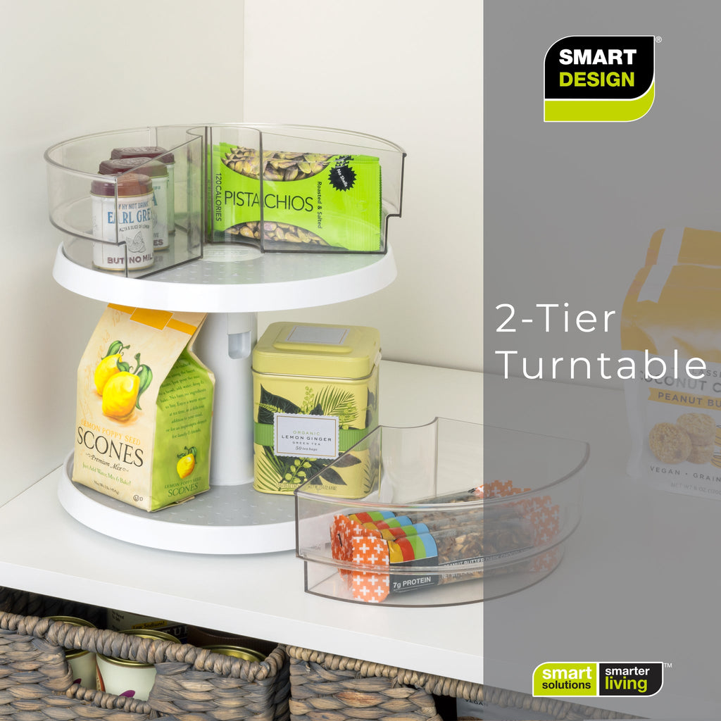 2-Tier Lazy Susan Adjustable Turntable | Smart Design® Kitchen