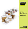 2-Tier Stackable Pull Out Baskets - White - Smart Design® 6