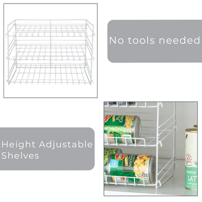 3-Tier Can Rack Organizer - White - Smart Design® 4