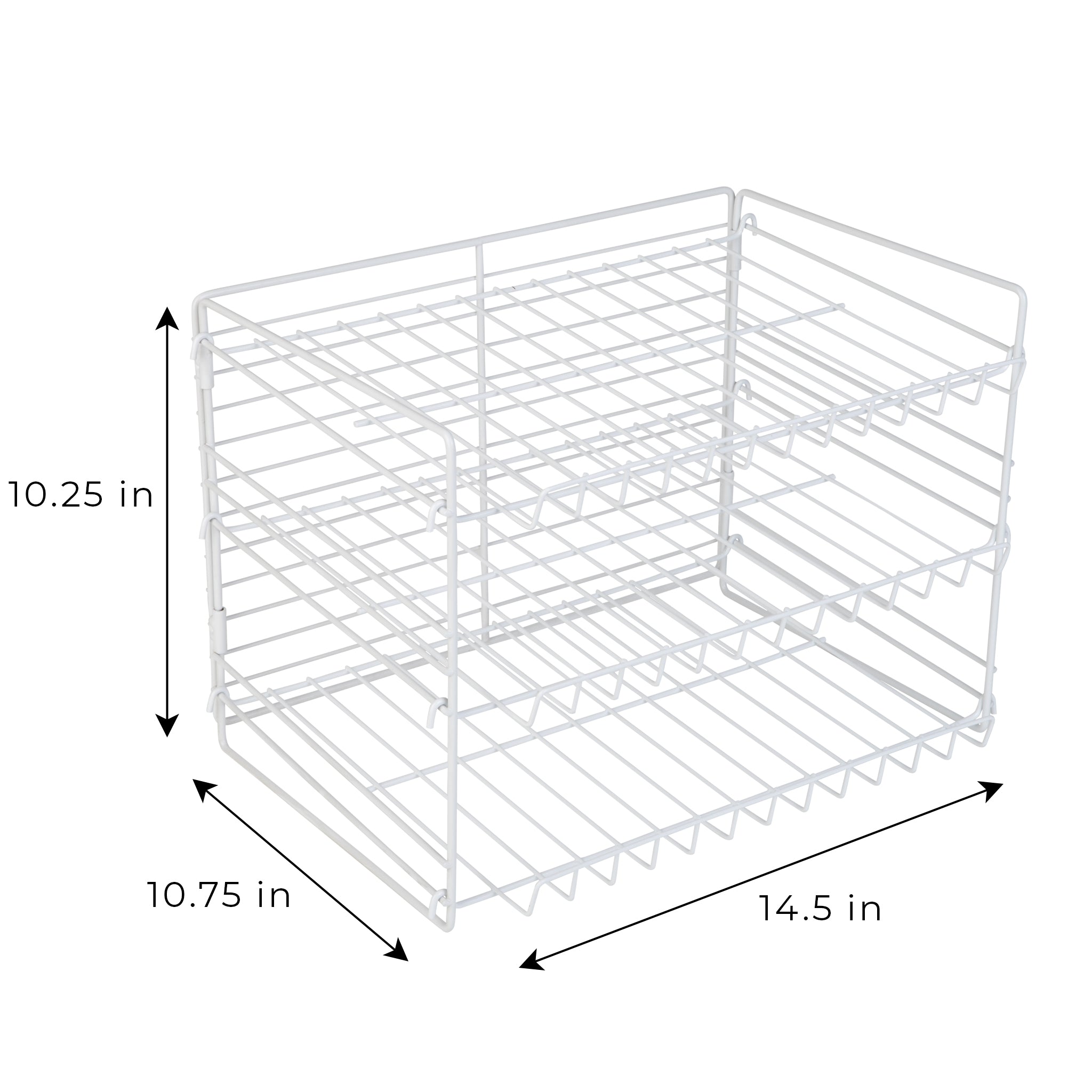 Kitchen Details 11.42-in W x 11.02-in H 3-Tier Freestanding Metal Can Rack