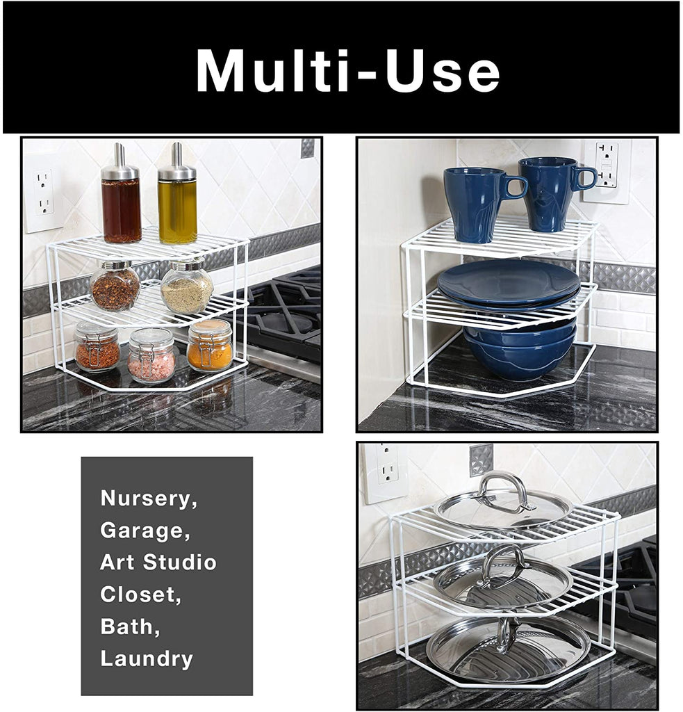 3-Tier Kitchen Corner Shelf Rack | Smart Design® Kitchen