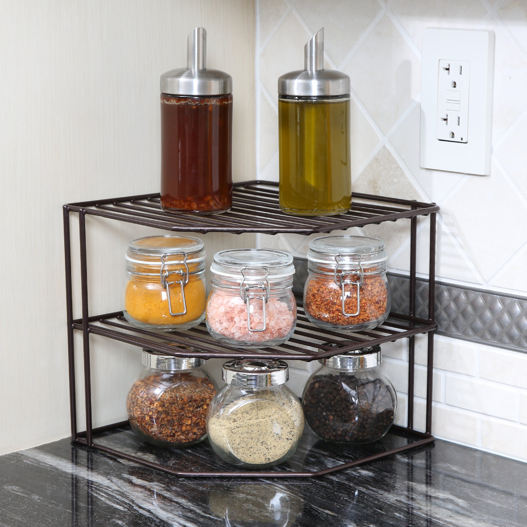 3-Tier Kitchen Corner Shelf Rack - Smart Design® 25