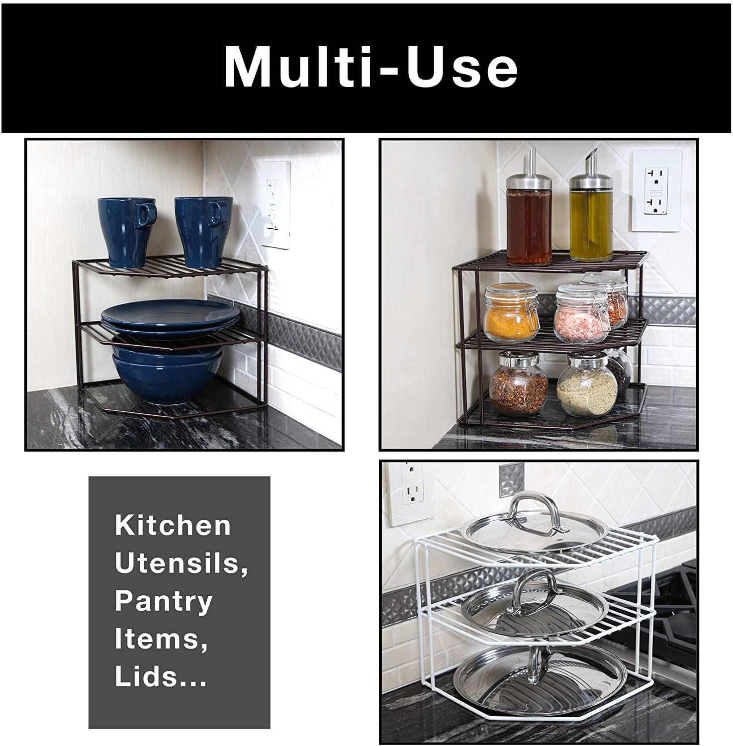 3 Tier Kitchen Corner Shelf Rack Smart Design Kitchen