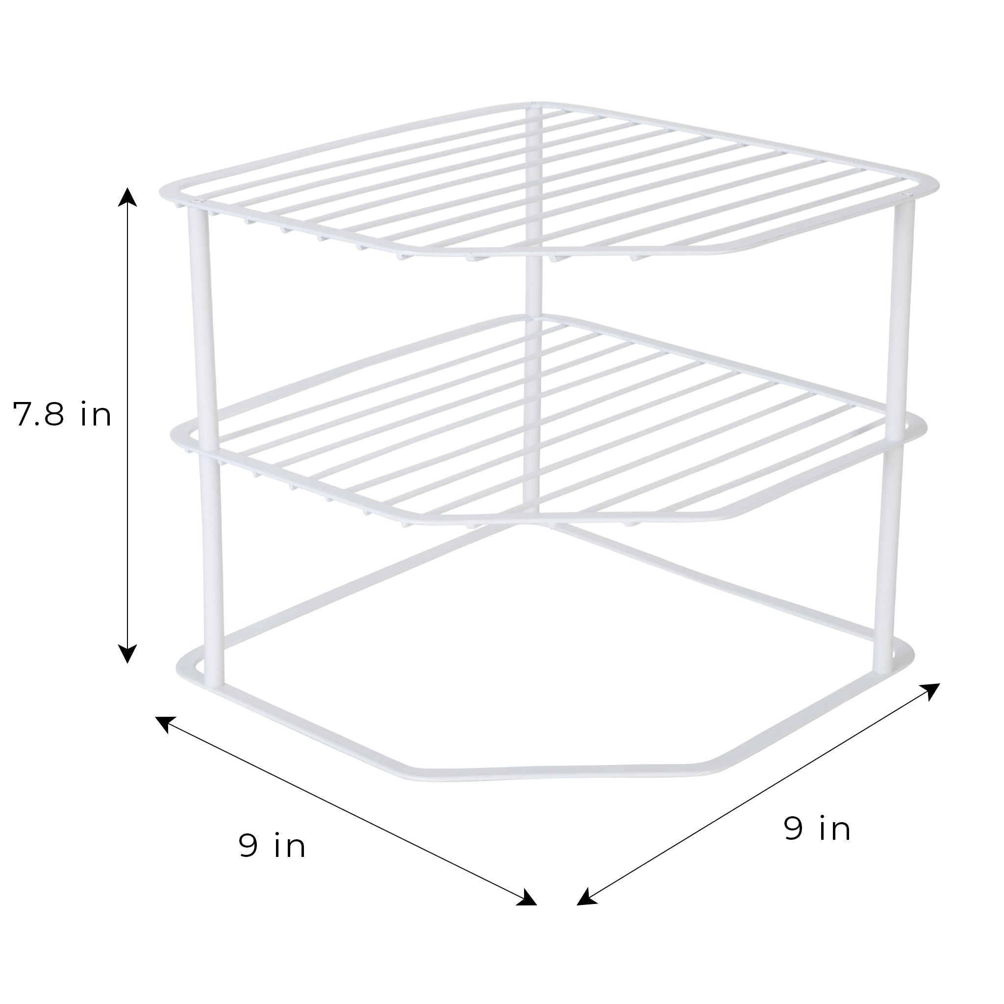 3-Tier Kitchen Corner Shelf Rack - White - Smart Design® 6