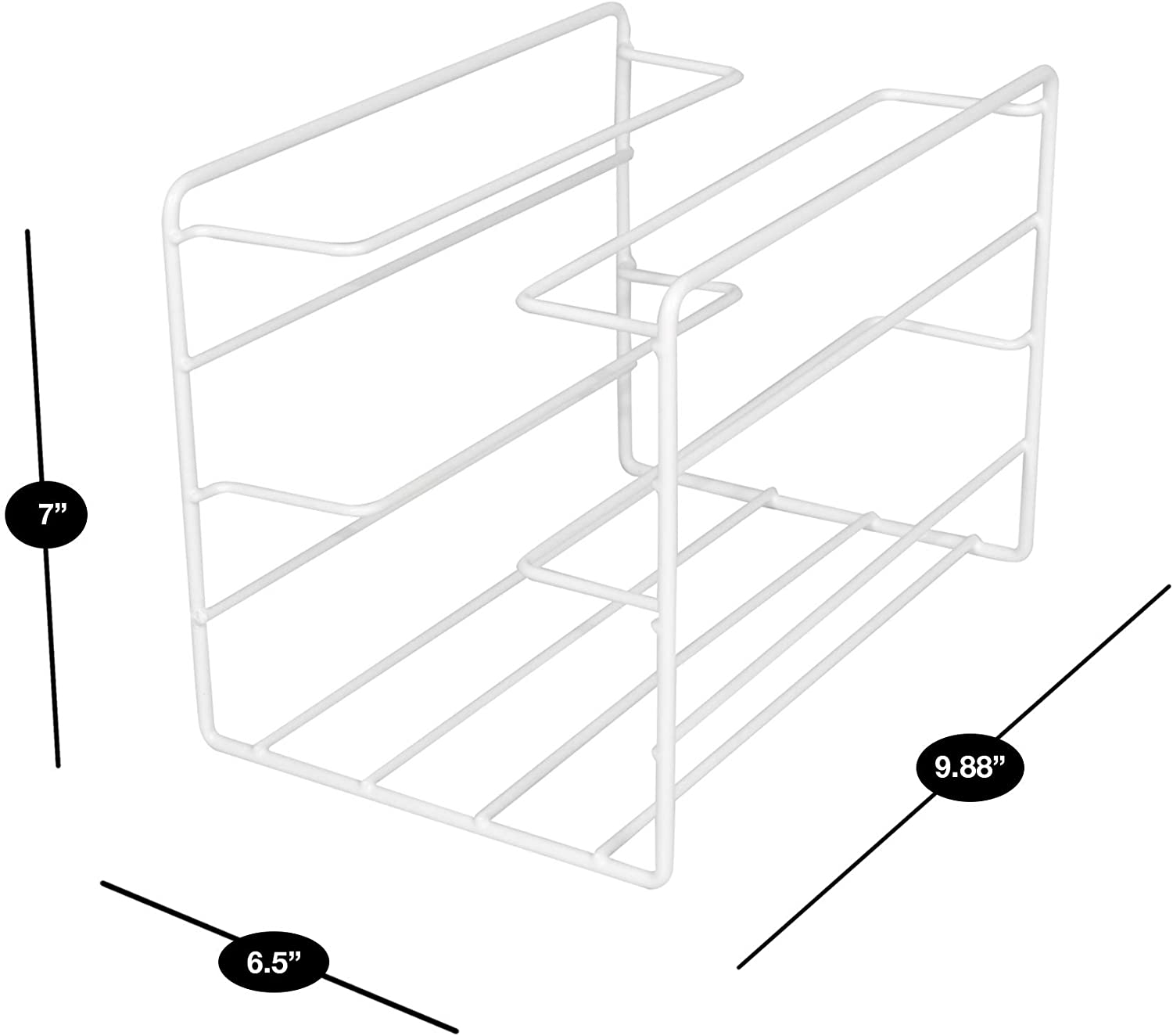 3-Tier Kitchen Foil Wrap Holder Organizer - White - Smart Design® 3