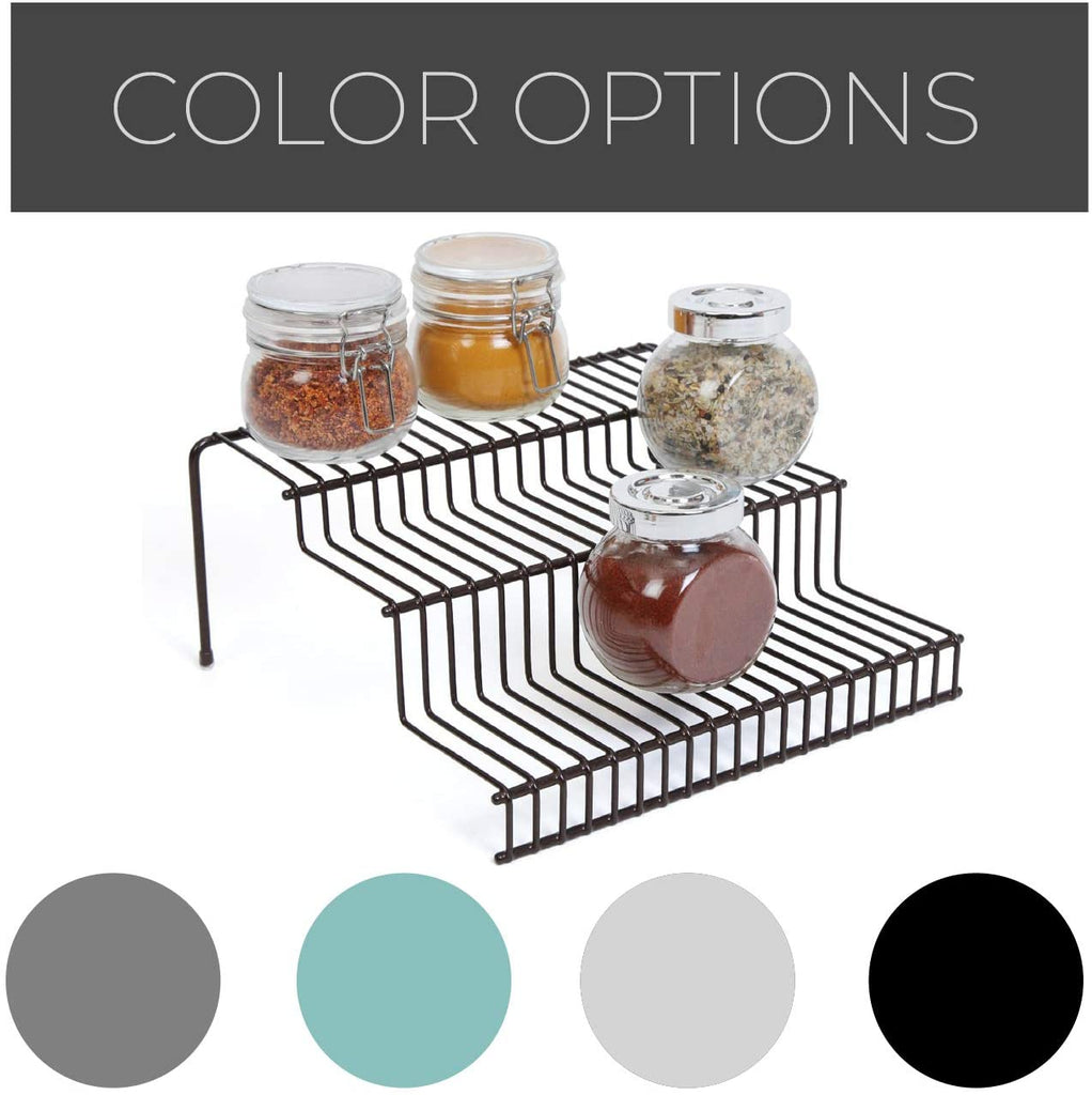 Spice Rack Wire Rails 3-Tier Metal Wire Spice Rack | Smart Design® Kitchen