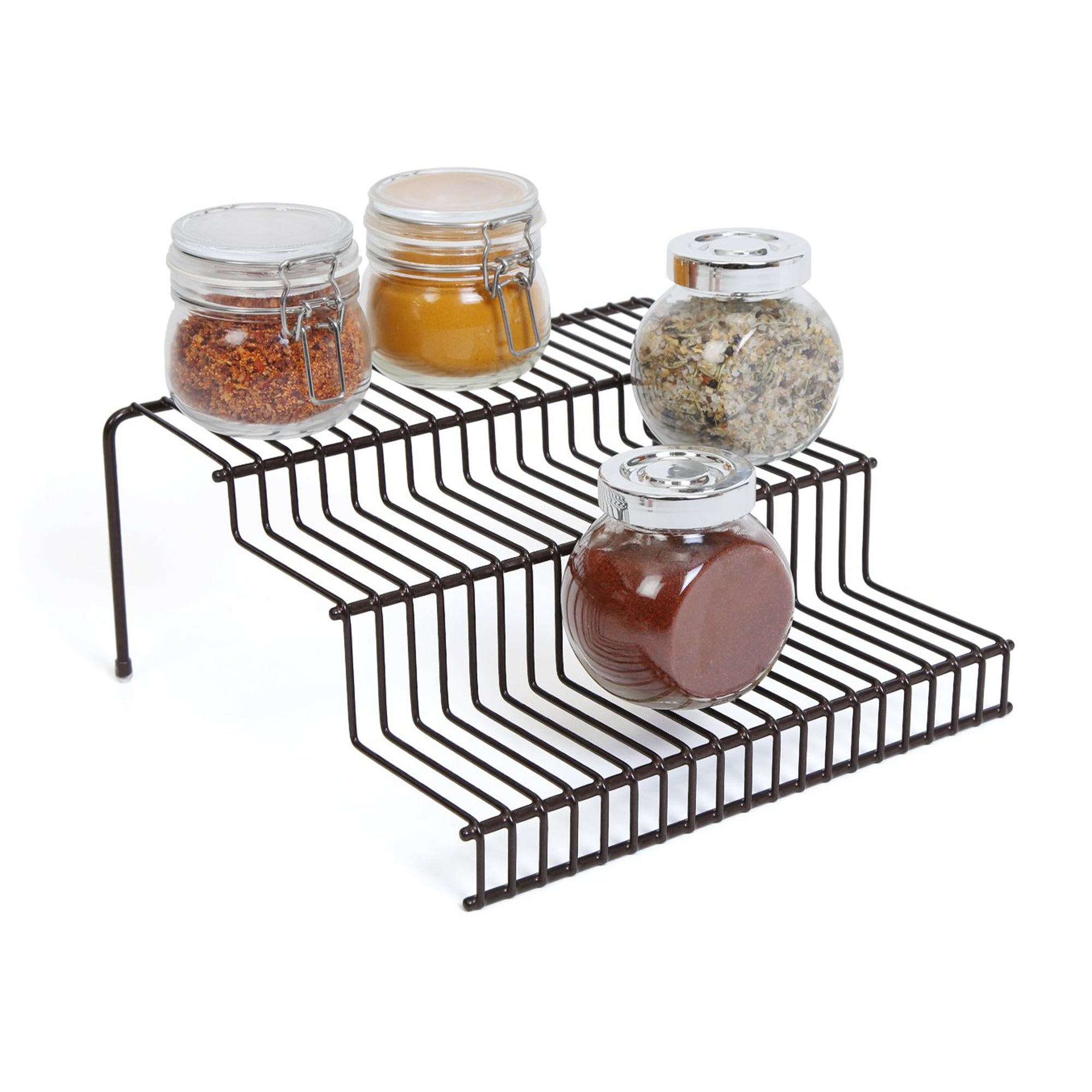 Spice Rack Wire Rails 3-Tier Metal Wire Spice Rack | Smart Design® Kitchen