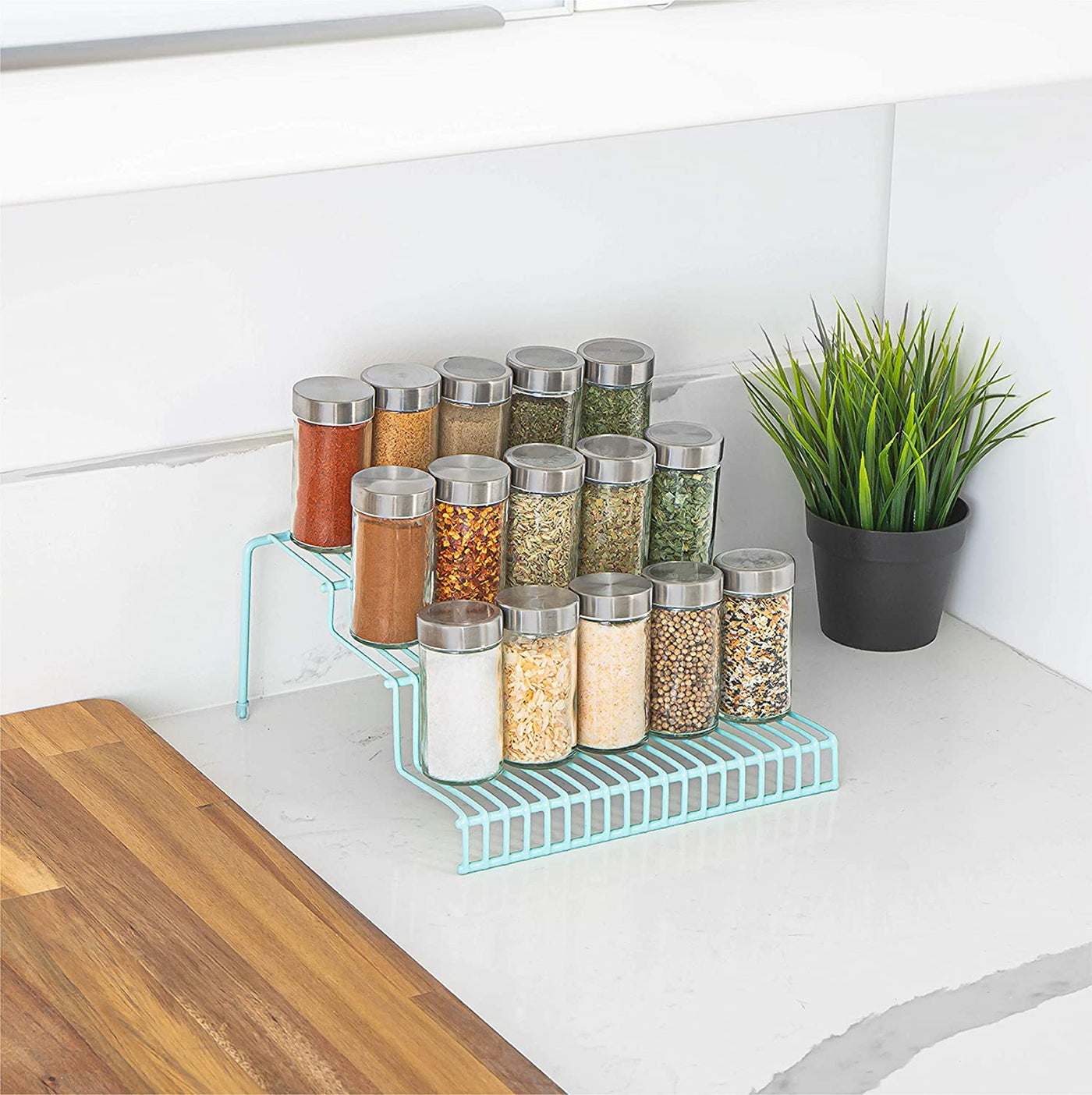 3 Tier Metal Wire Spice Rack Smart Design Kitchen
