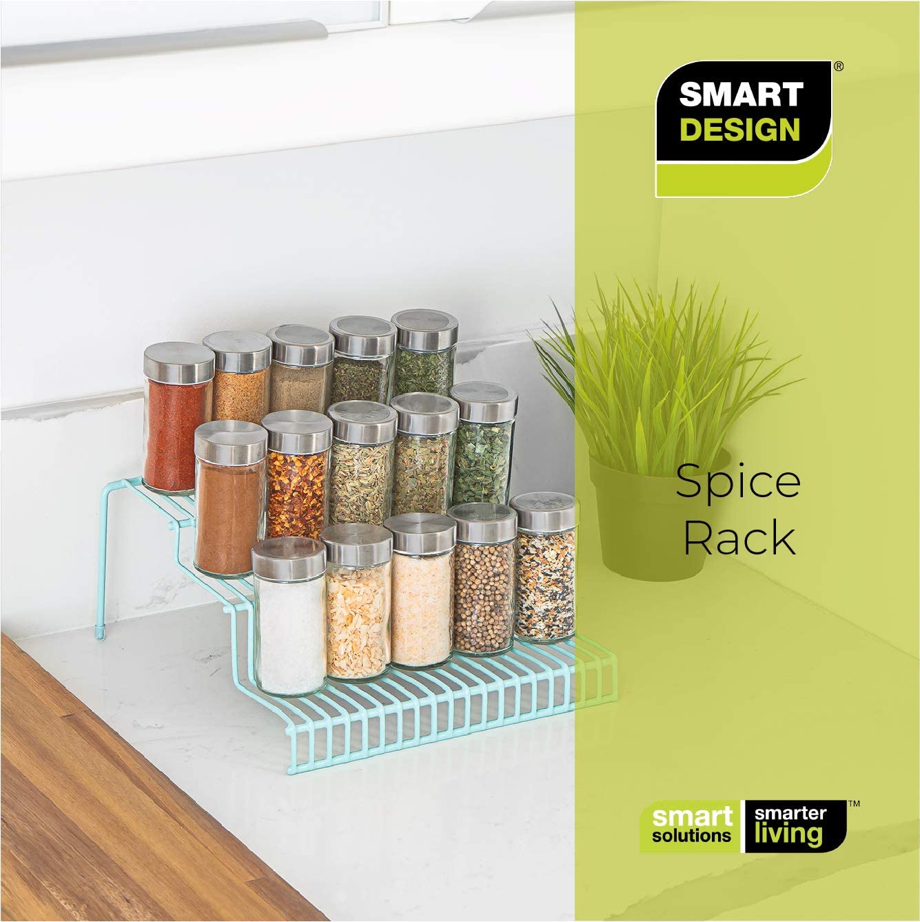 3-Tier Metal Wire Spice Rack Smart Design® Kitchen