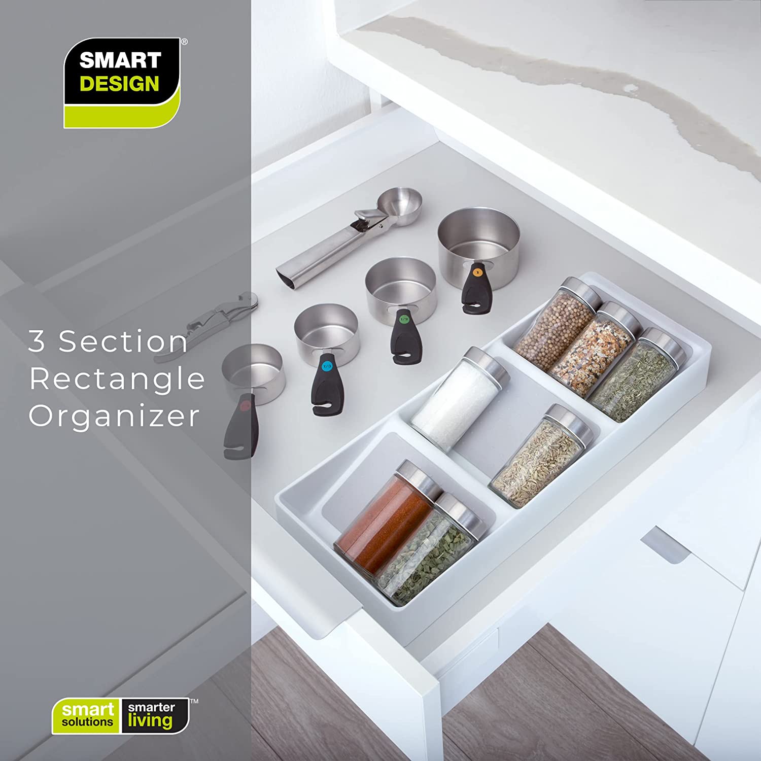 3-Tier Plastic Spice Rack Drawer - Smart Design® 6