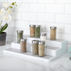 3-Tier Plastic Spice Rack with Non-Slip Lining - White - Smart Design® 2