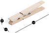 4-Coil Heavy Duty Wooden Clothespins - Smart Design® 2