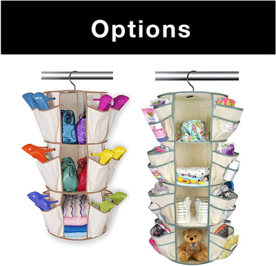 4-Tier Smart Carousel Organizer with Pockets and 360 Degree Swivel - Smart Design® 6