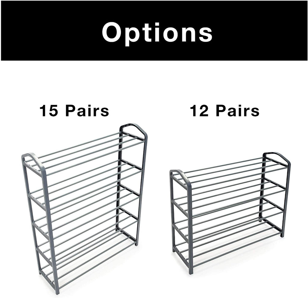 4-Tier Steel Shoe Rack | Smart Design® Storage