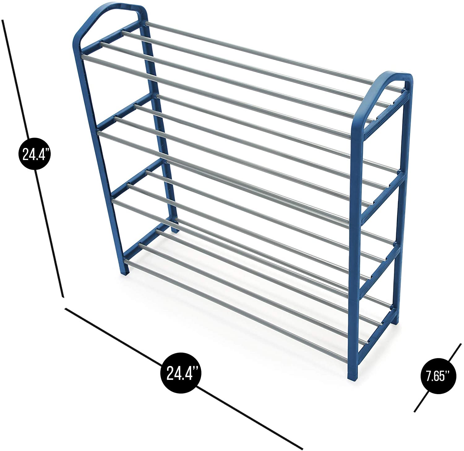 4-Tier Steel Shoe Rack | Smart Design® Storage