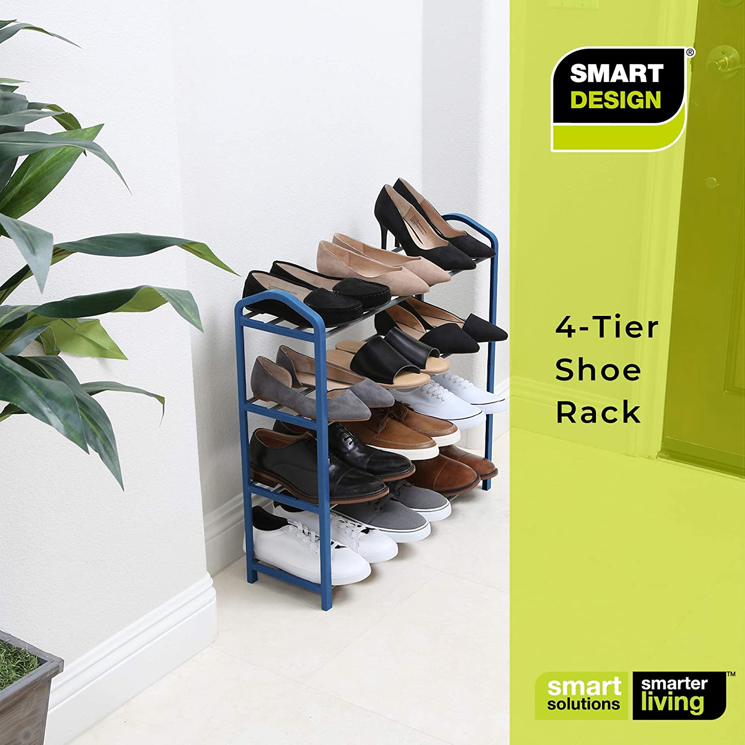 Smart Design | 5 Tier Steel Shoe Rack