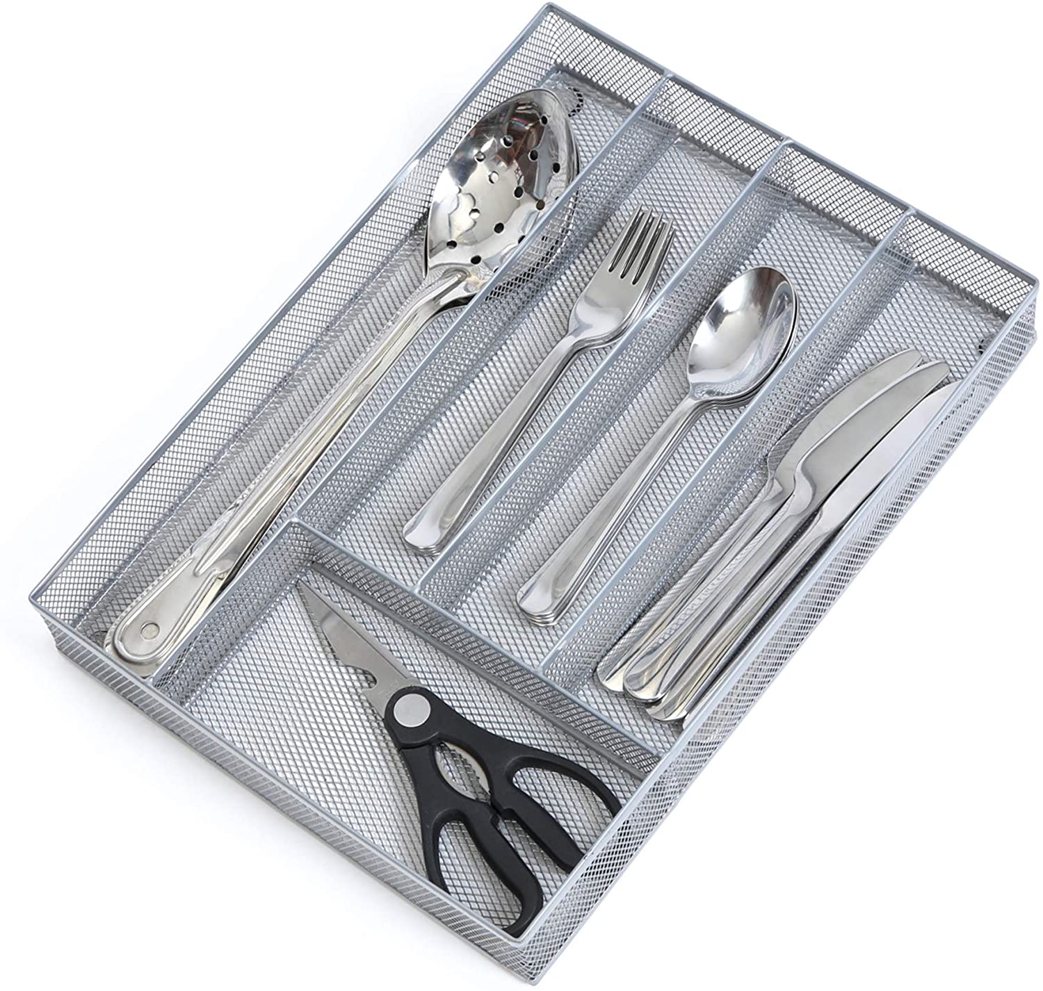 Smart Design Plastic Drawer Organizer - Set of 3 - 9.75 x 3.75 inch Non-Slip Lining and Feet - BPA Free Utensils, Flatware, Office, Personal Care, or