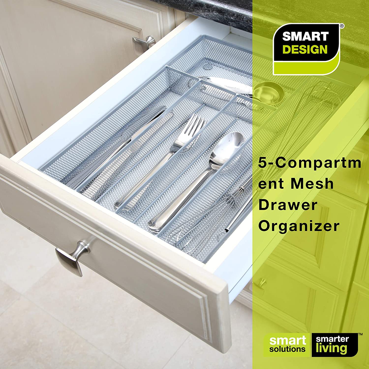 5-Compartment Mesh Drawer Organizer - Smart Design® 6