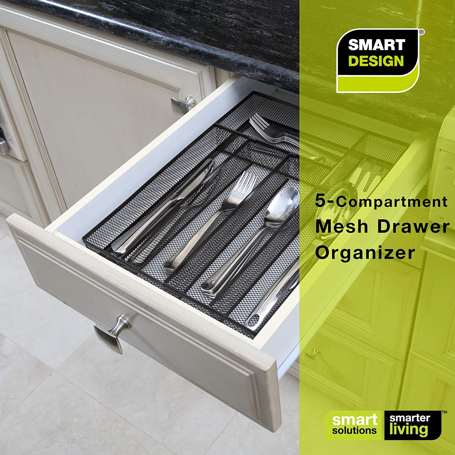 5-Compartment Mesh Drawer Organizer - Smart Design® 13