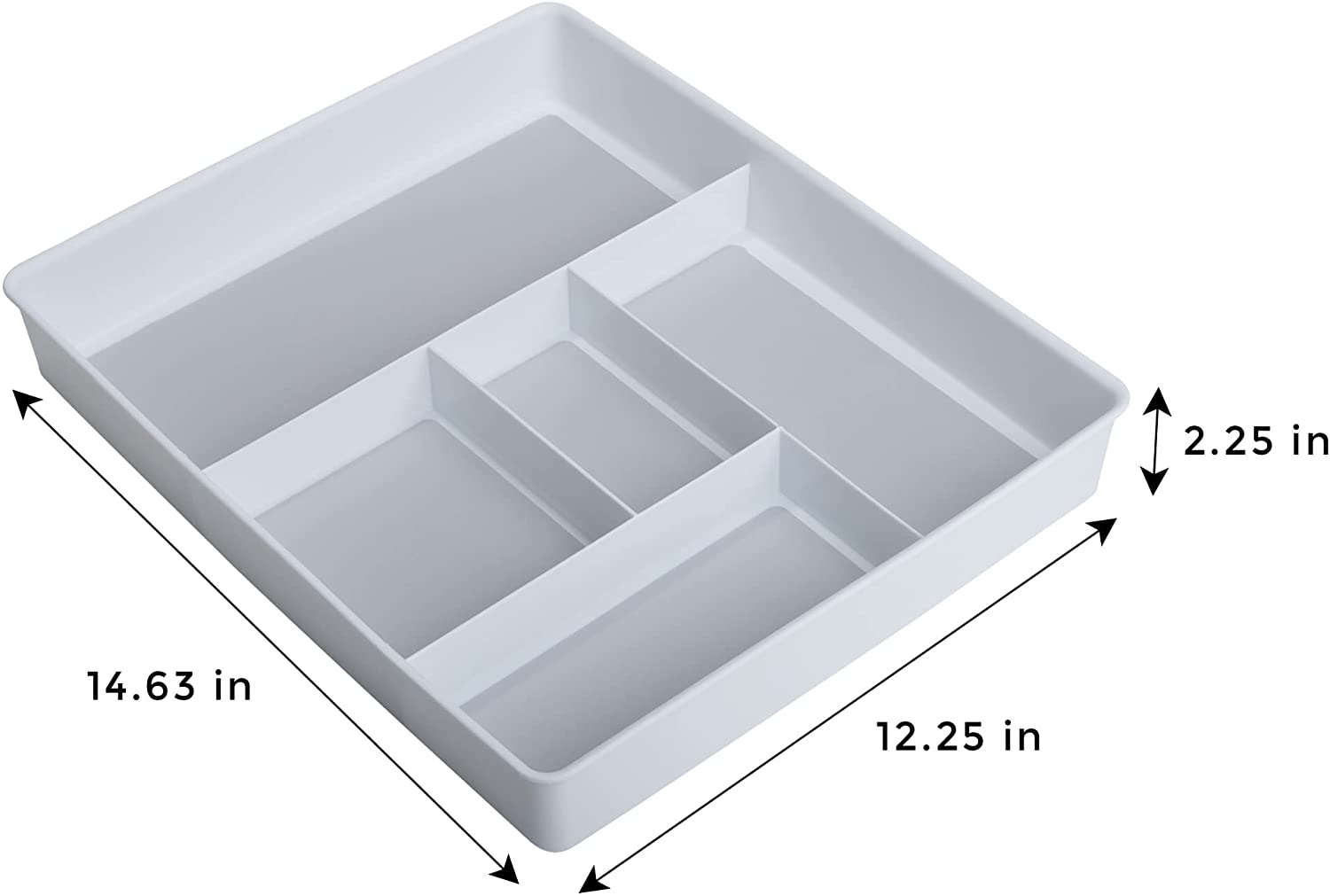 5-Compartment Plastic Drawer Organizer - Smart Design® 10