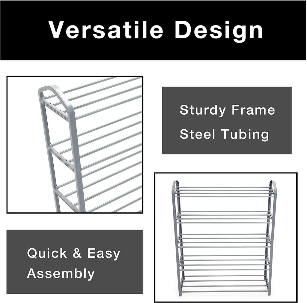 5-Tier Steel Shoe Rack | Smart Design® Storage
