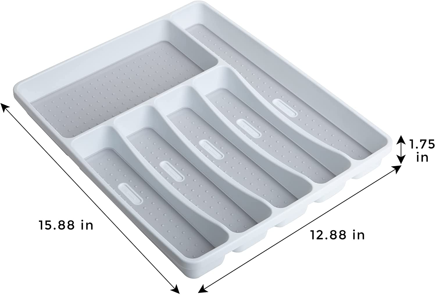 6-Compartment Plastic Drawer Organizer - Smart Design® 3