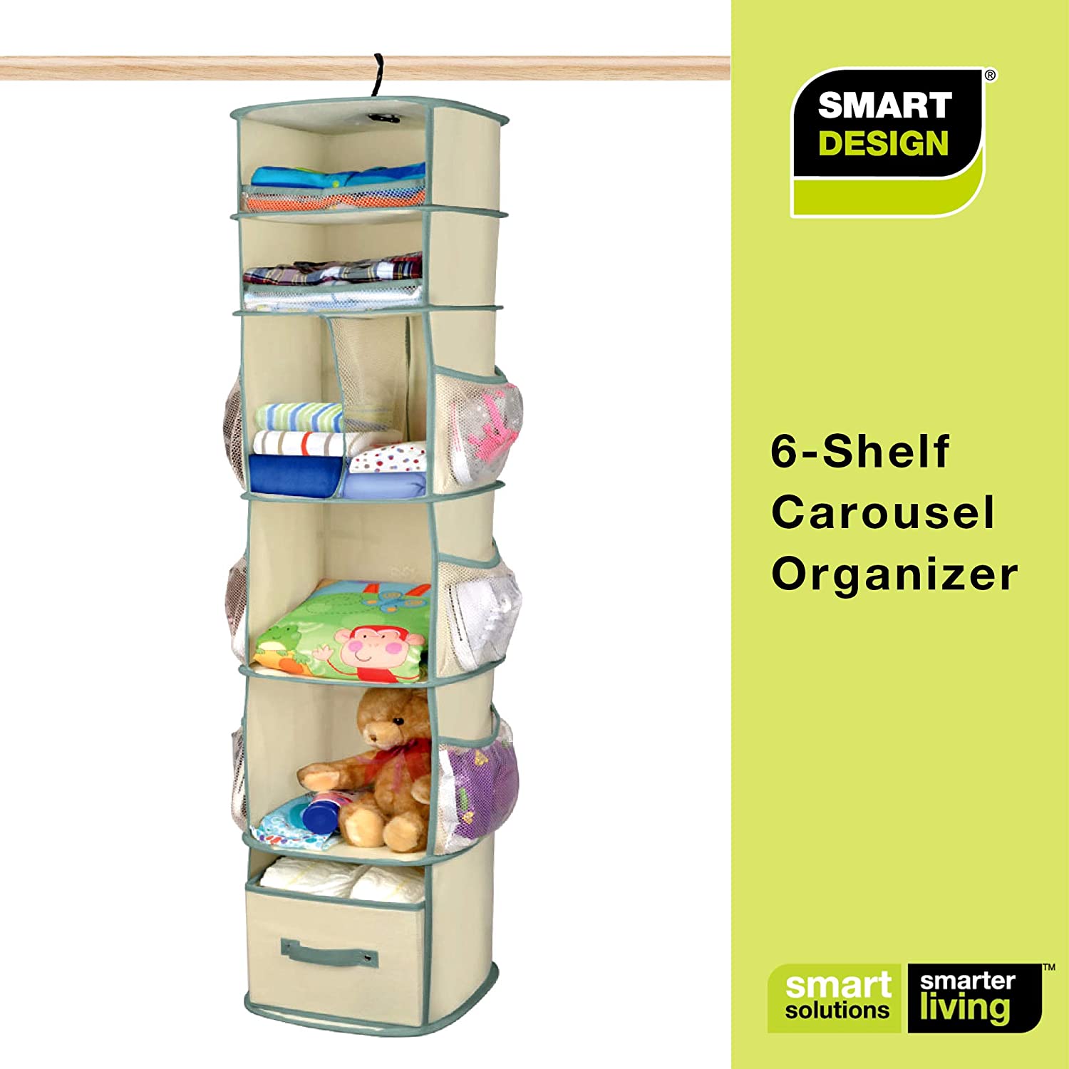 6-Pocket Smart Carousel Organizer - Smart Design® 7