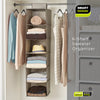 6-Shelf Hanging Closet Organizer with Velcro Hook and Loop - Smart Design® 4