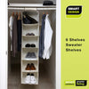 6-Shelf Hanging Closet Organizer with Velcro Hook and Loop - Smart Design® 11