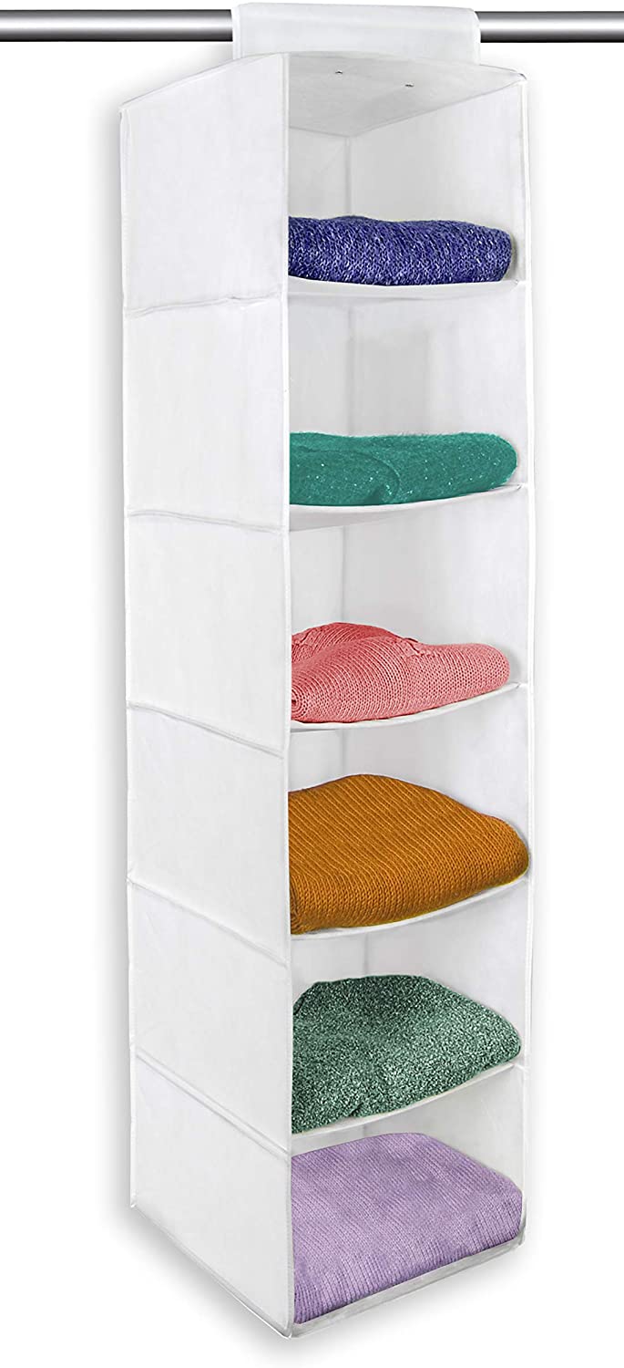 6-Shelf Hanging Closet Organizer with Velcro Hook and Loop - Smart Design® 19