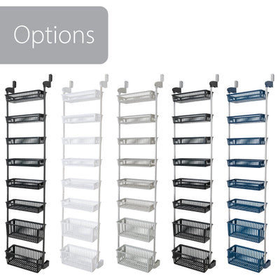 6-Tier Over-The-Door Metal and Plastic Pantry Organizer with 6 Full Baskets - Smart Design® 9