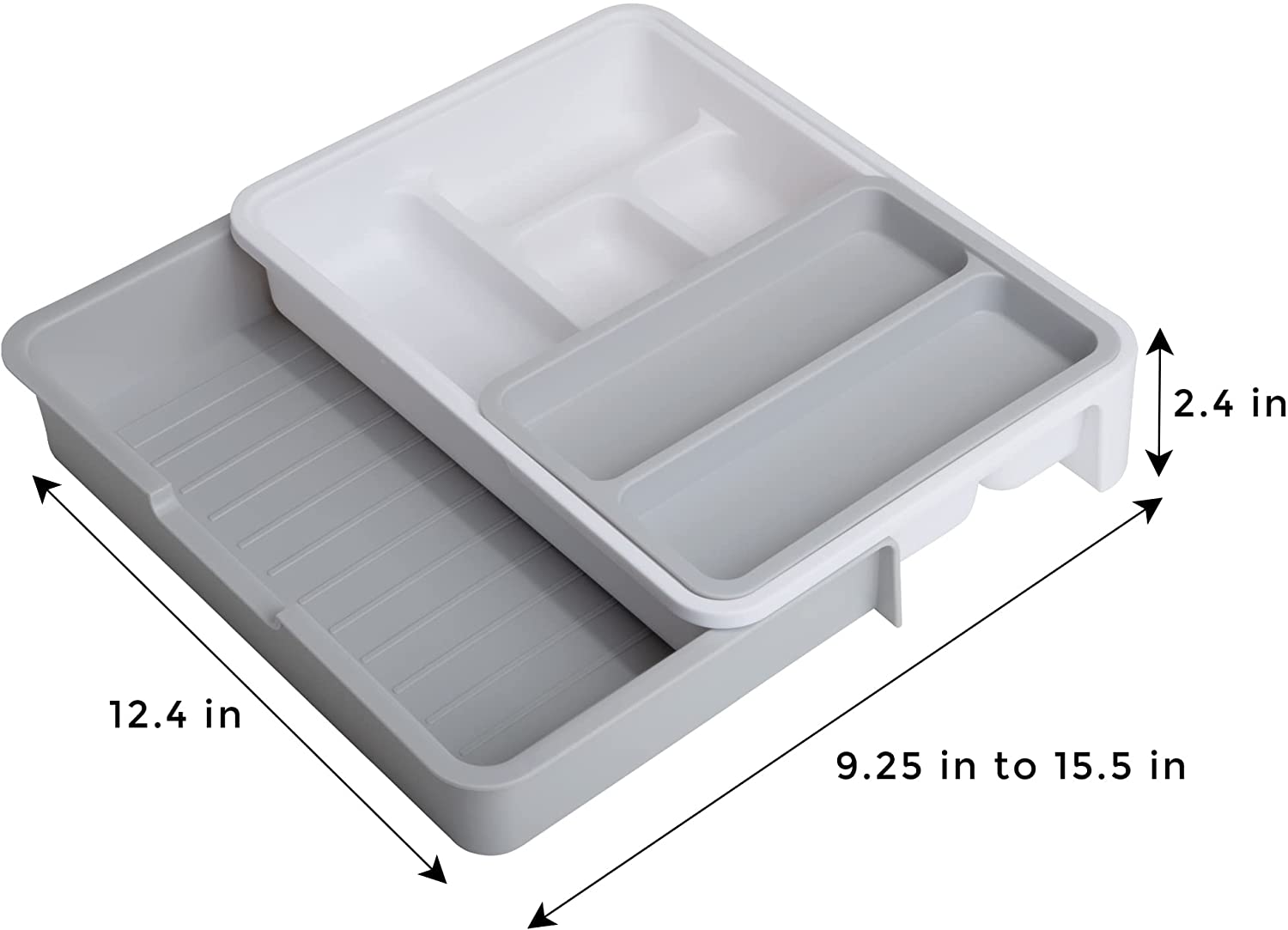 7-Compartment Expandable Drawer Organizer - Smart Design® 3