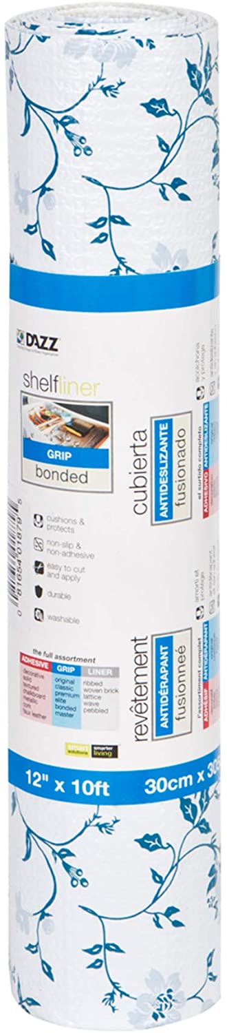 Bonded Grip Shelf Liner - 12 Inch x 10 Feet - Non-Adhesive - Smart Design® 92