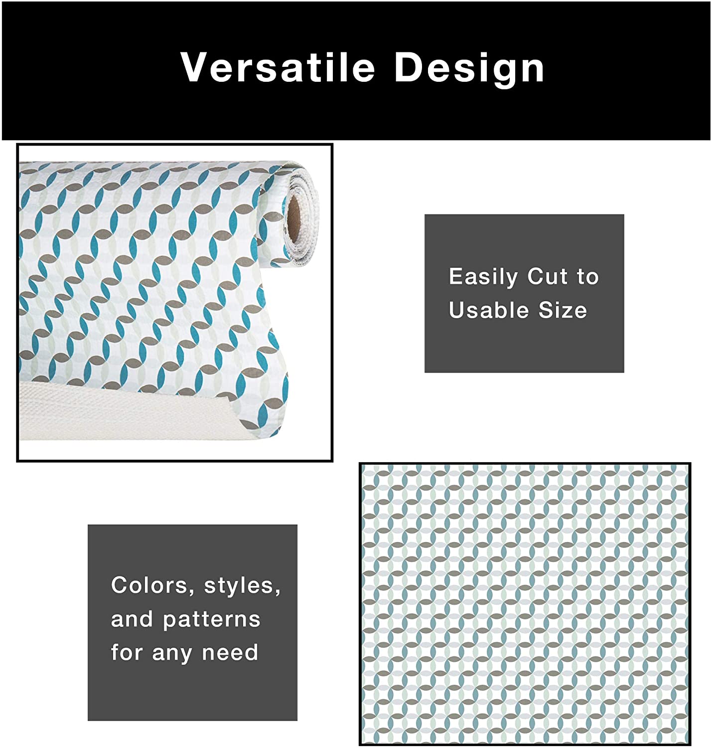 Bonded Grip Shelf Liner - 12 Inch x 10 Feet - Non-Adhesive - Smart Design® 75
