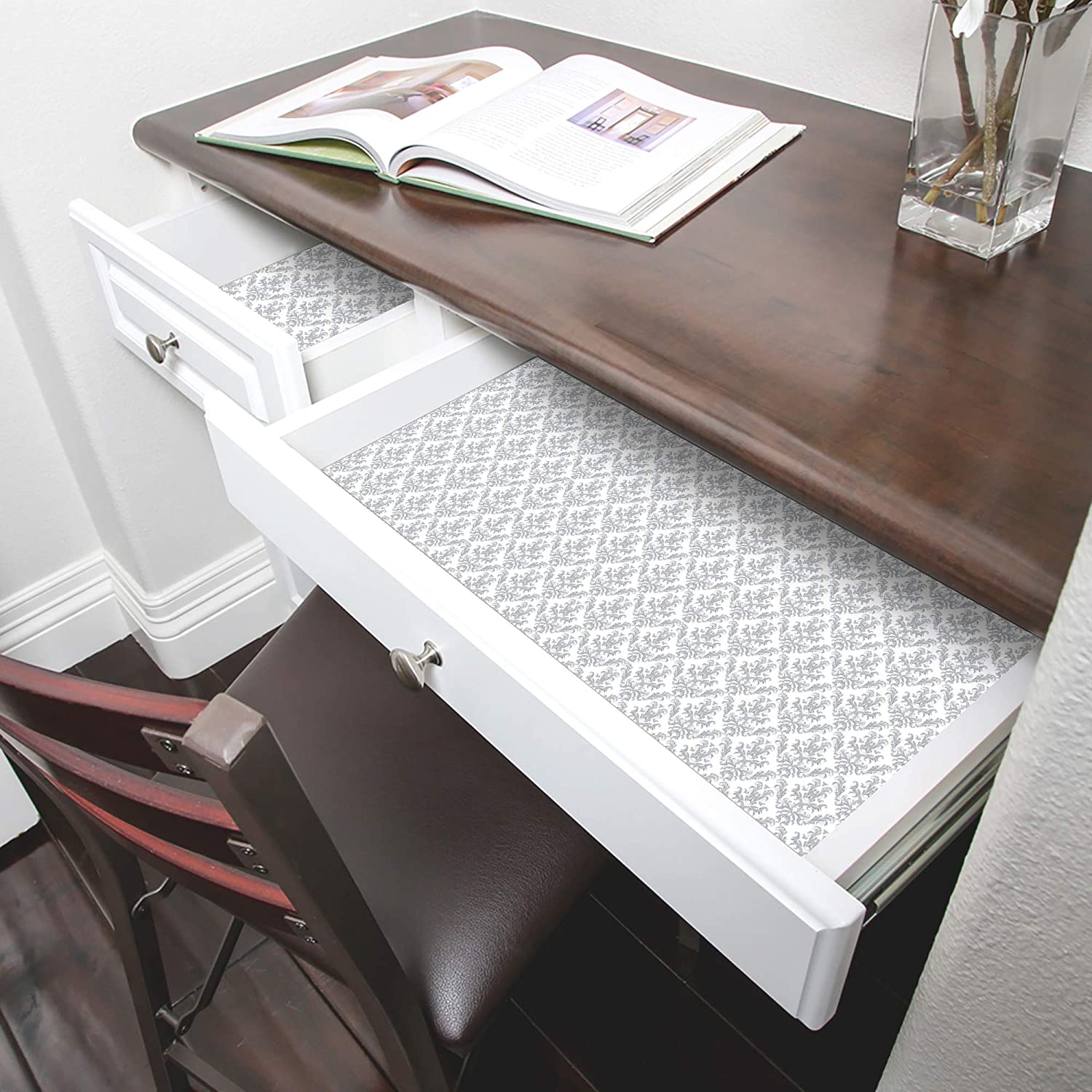Bonded Grip Shelf Liner - 12 Inch x 10 Feet - Non-Adhesive - Smart Design® 19