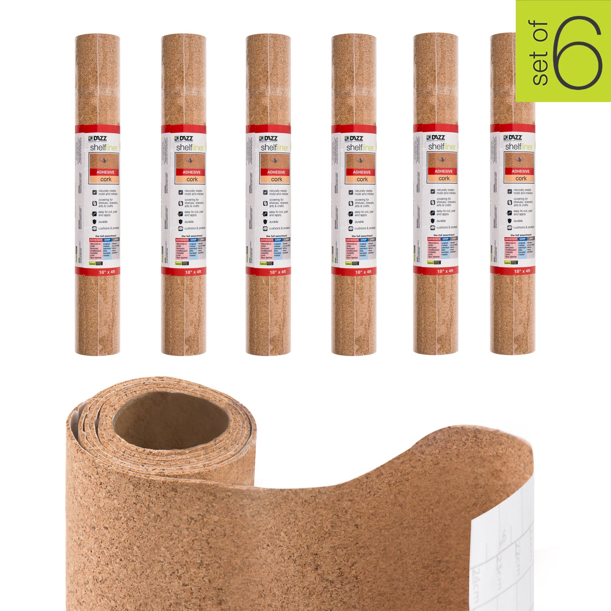 GCP Products Shelf Liner Cork Adhesive - (18 Inch X 24 Feet