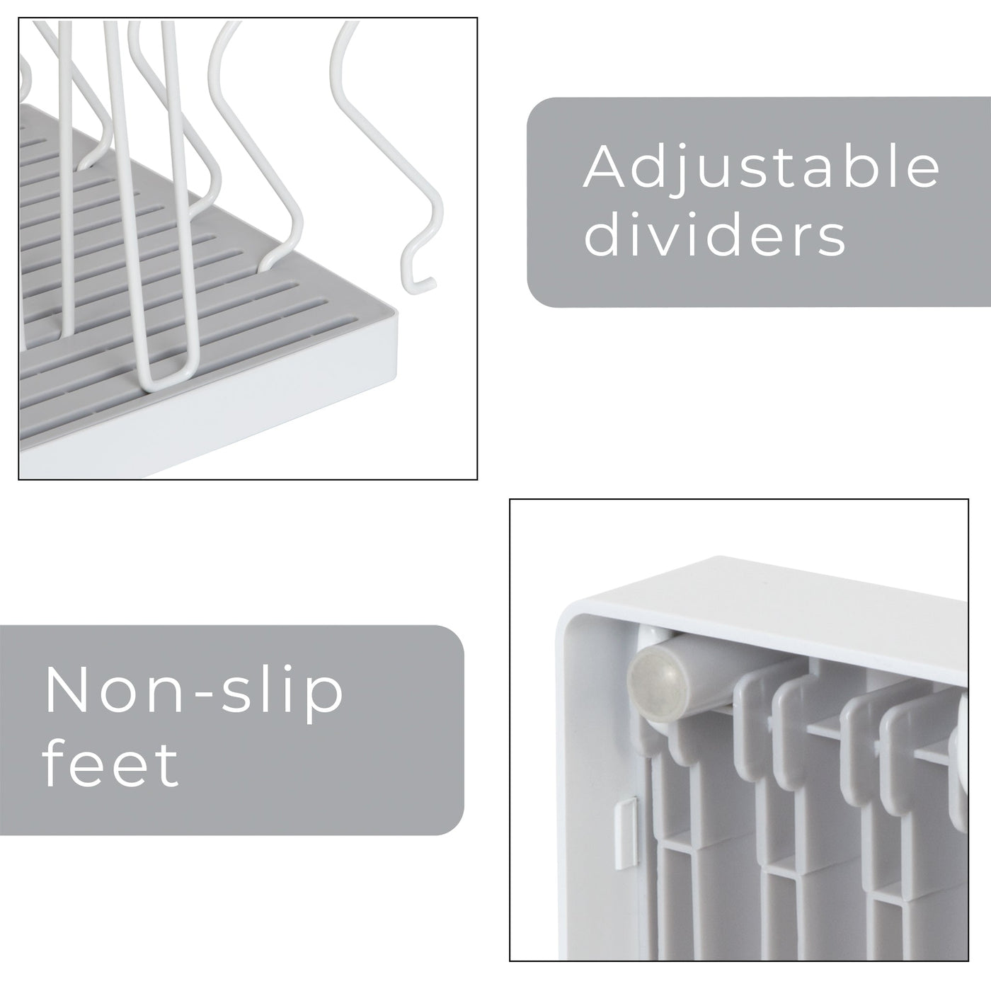 Kitchenwares Rack High Adjustable Cookware and Lid Rack - White | Smart Design® Kitchen