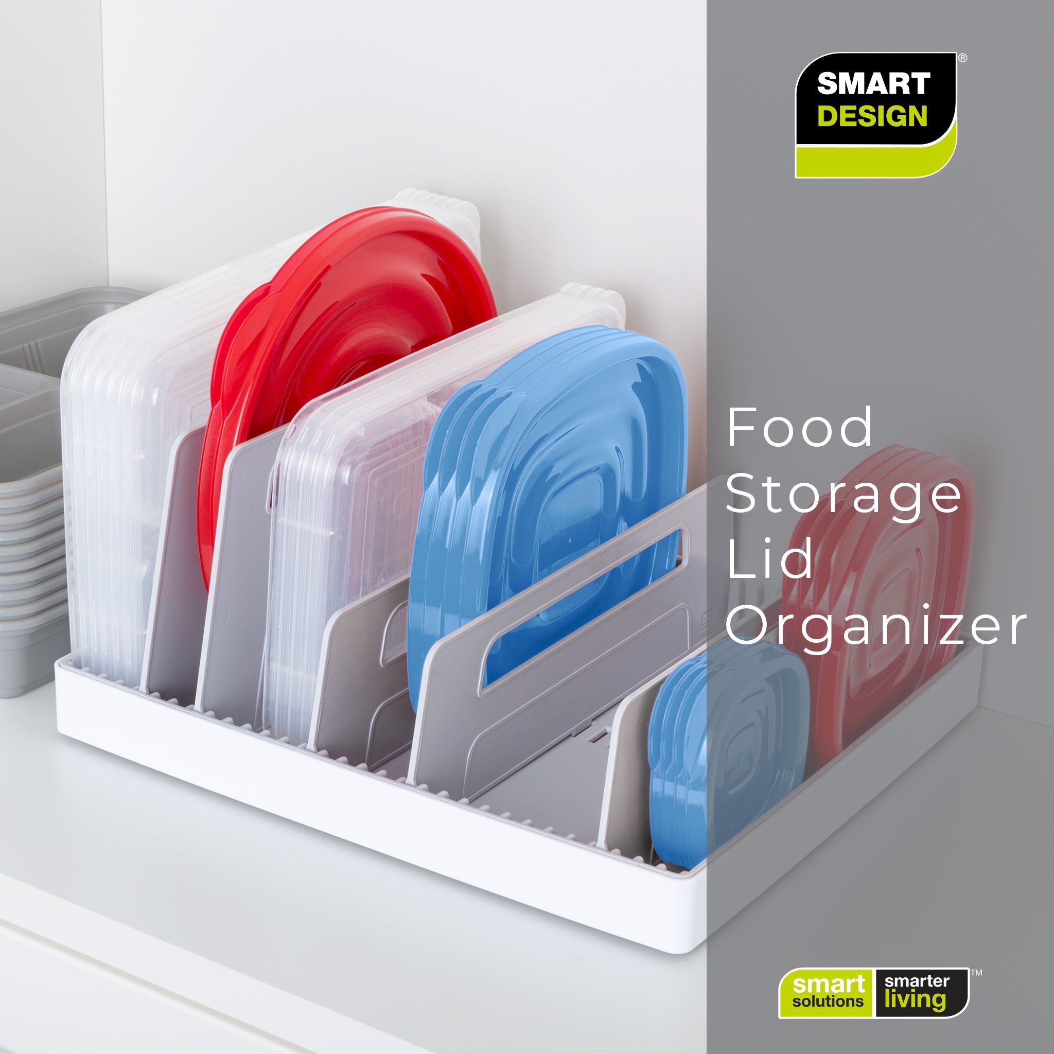 Adjustable Food Storage Lid Organizer - Smart Design® 6