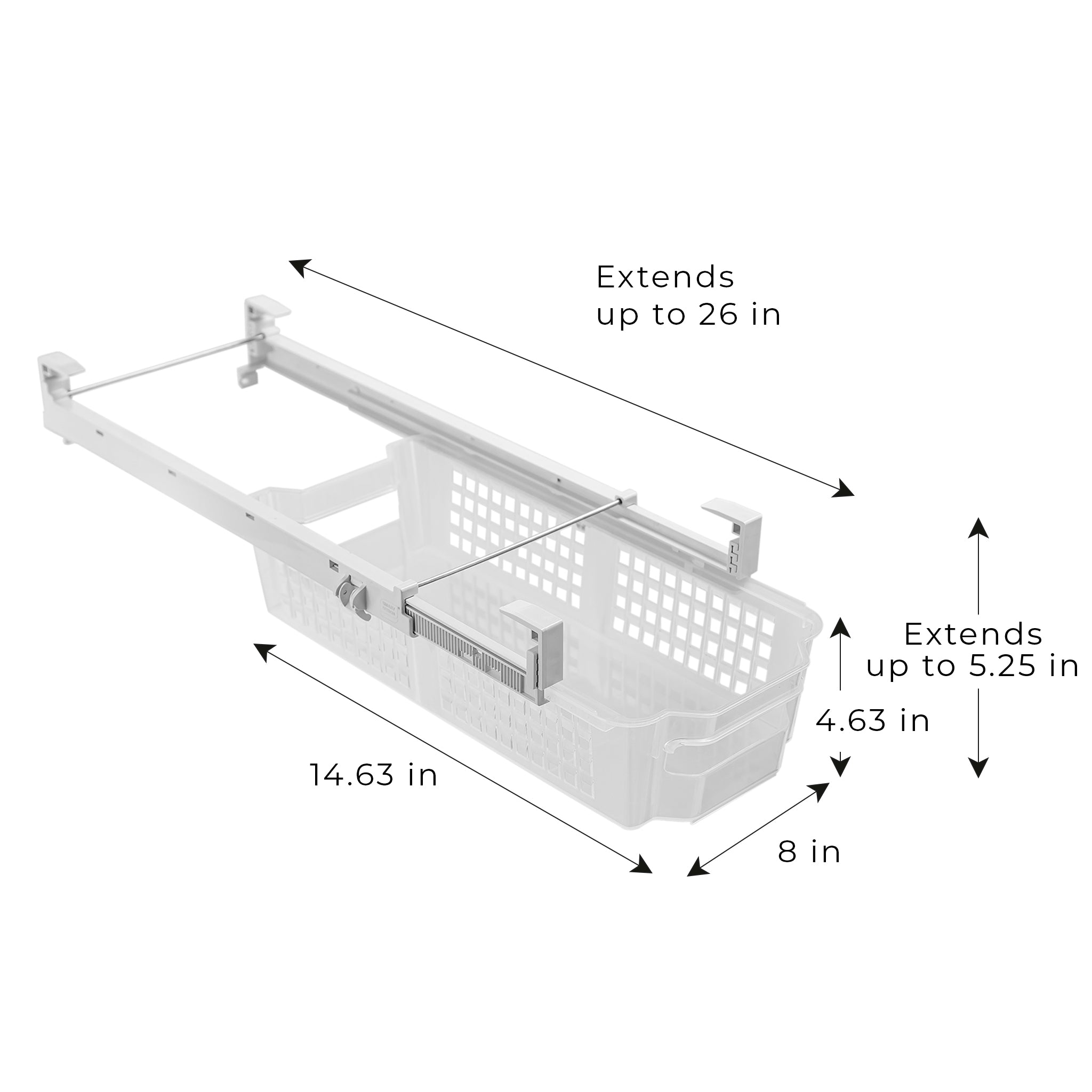 Adjustable Pull Out Refrigerator Drawer - Multiple Sizes - Smart Design® 10