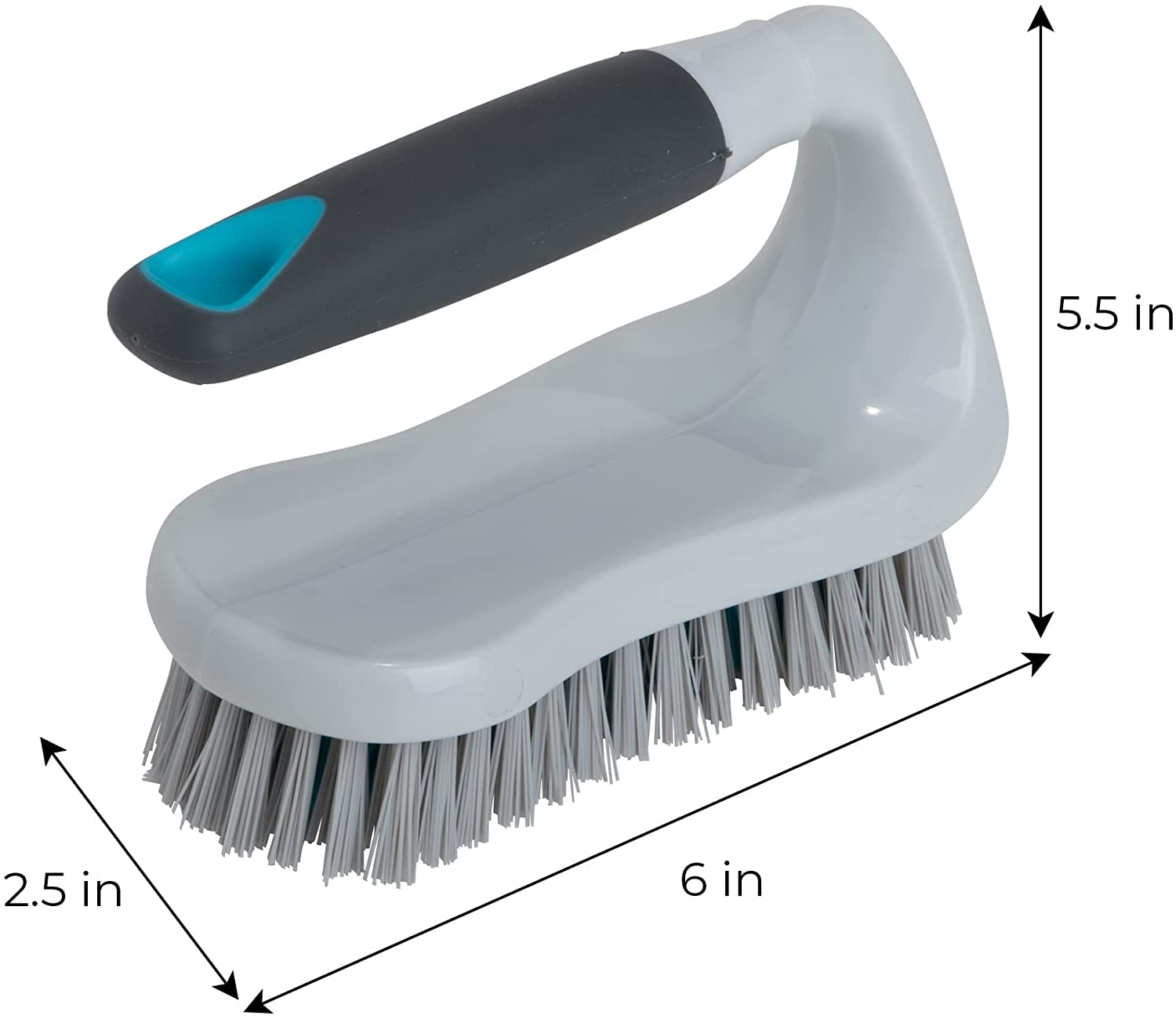 Scrub Brush w/ Scraper Tip - Non-Slip Handle - Long Lasting