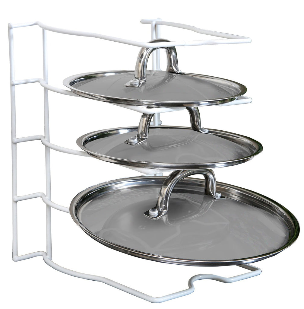 Bakeware and Lid Storage Rack with 4-Compartment Dividers - Smart Design® 1