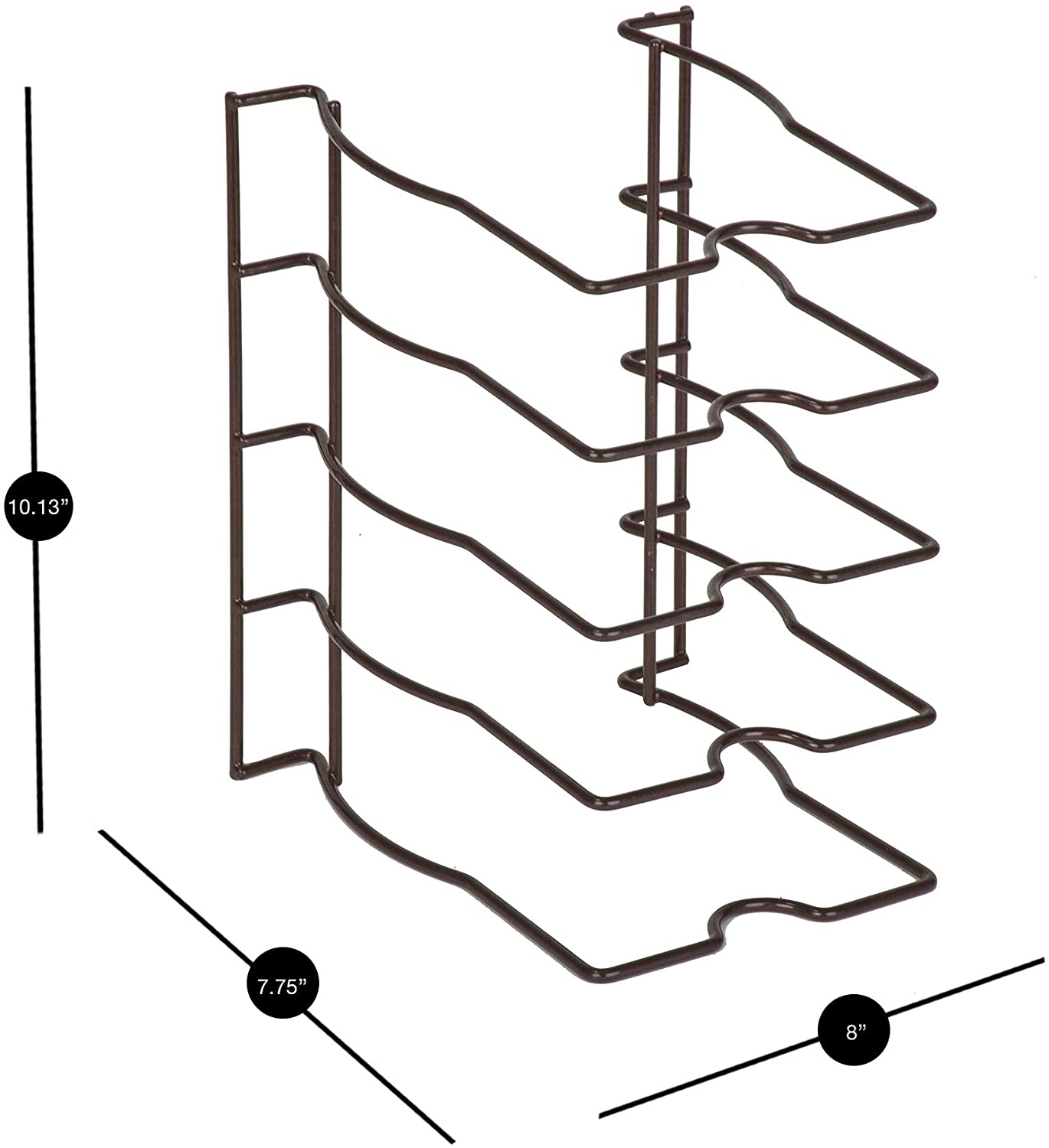 Bakeware and Lid Storage Rack with 4-Compartment Dividers - Smart Design® 11