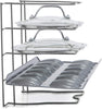 Bakeware and Lid Storage Rack with 4-Compartment Dividers - Smart Design® 15