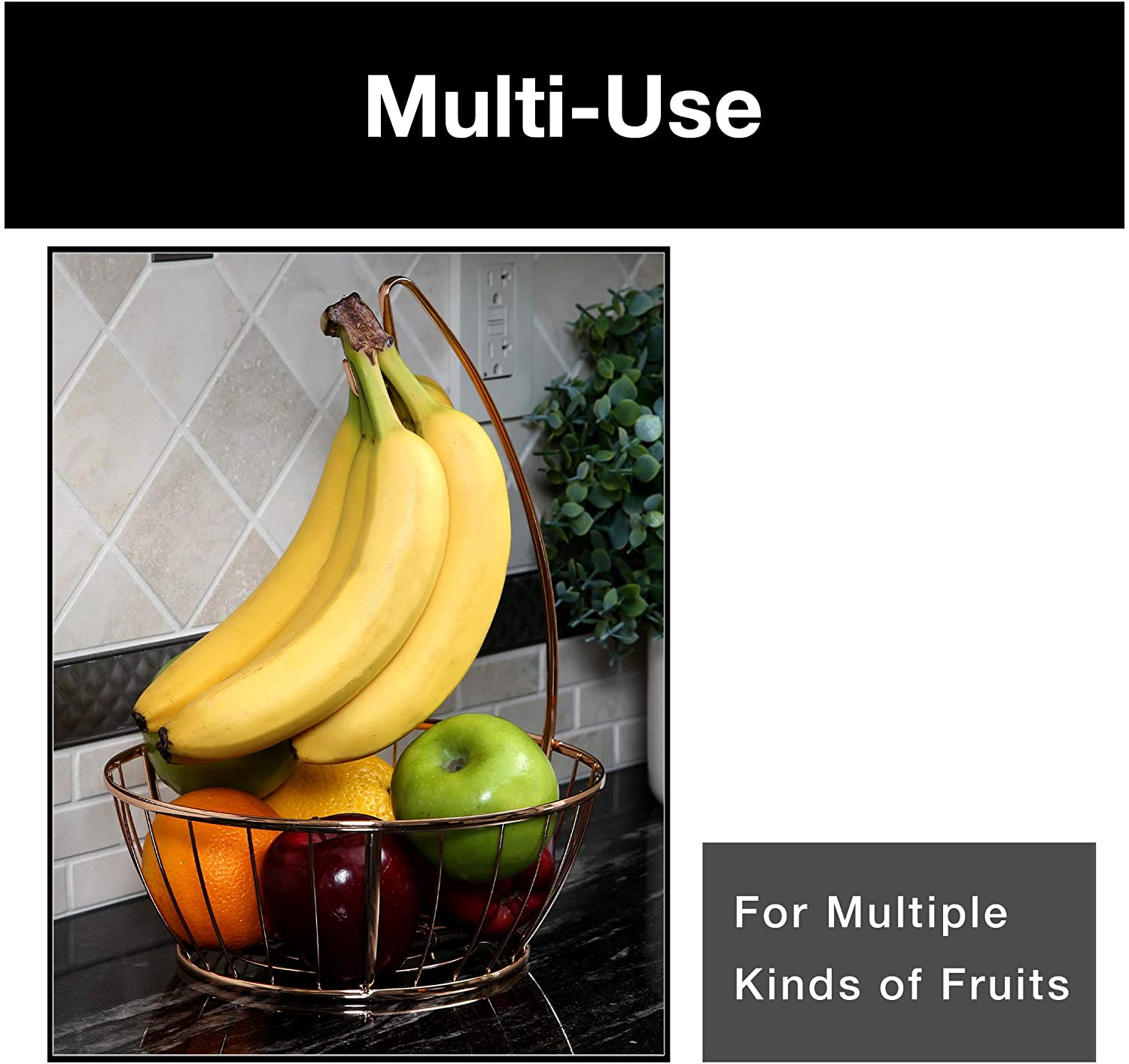 Banana and Fruit Basket Bowl Hanger Holder Stand - Smart Design® 7