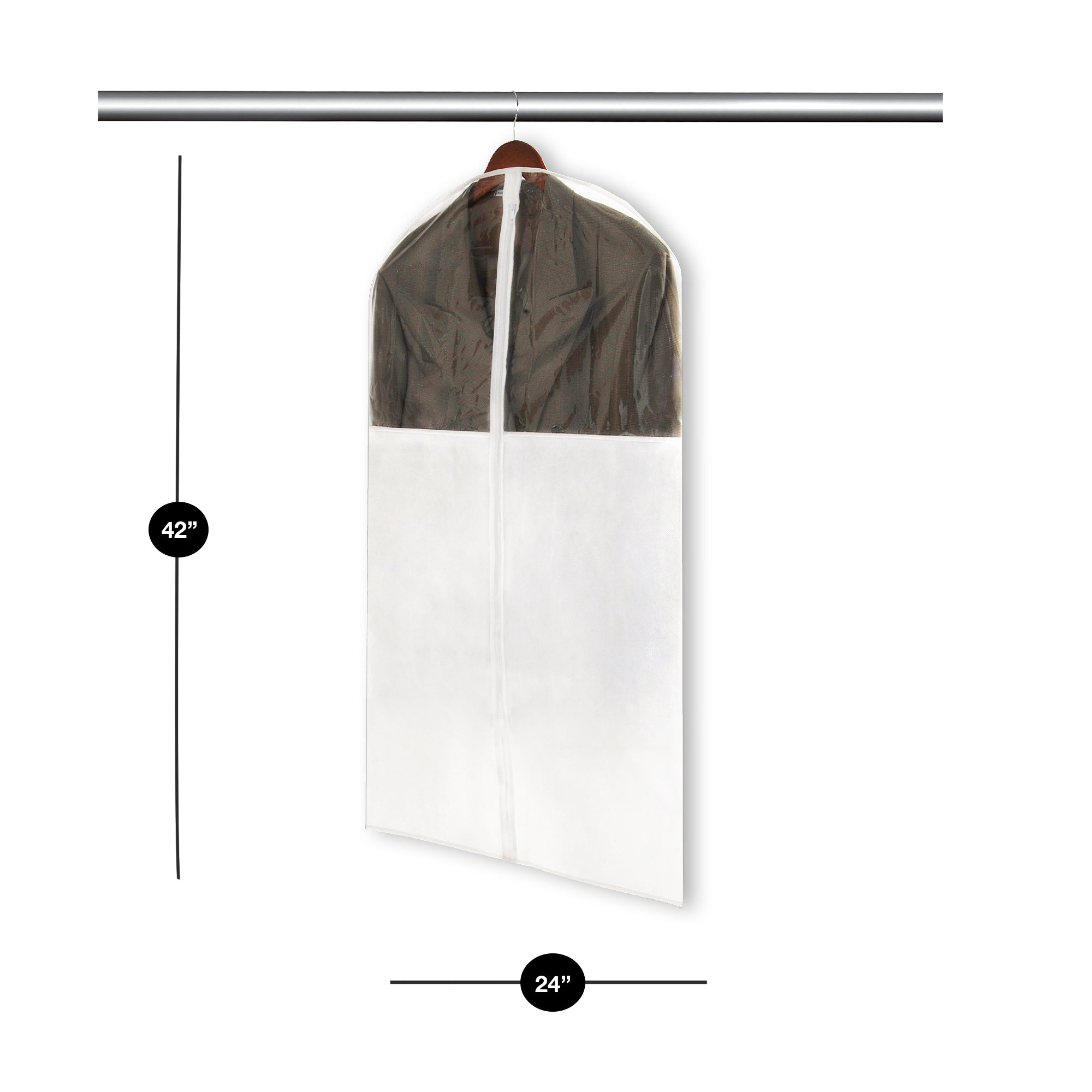 Canvas Gusseted Garment Bag Hanger - 24 x 42 Inch - Smart Design® 15